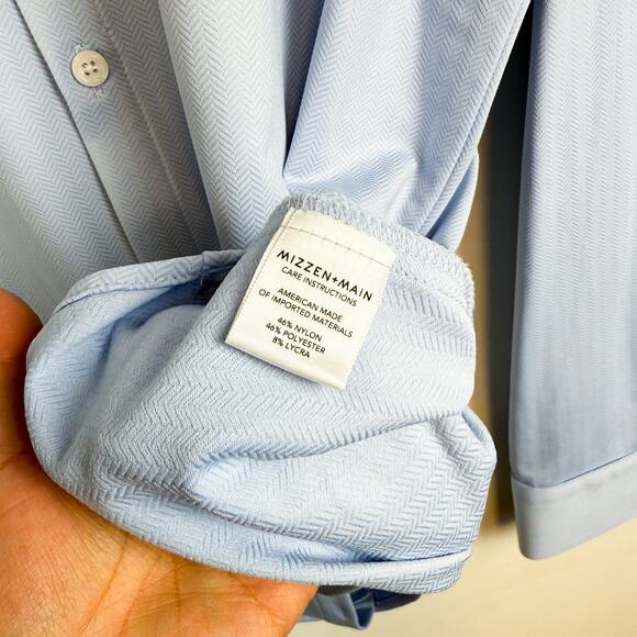 Mizzen+Main Spinnaker Blue Label Trim Fit Button Up Shirt - 2XL XXL - Picture 5 of 8
